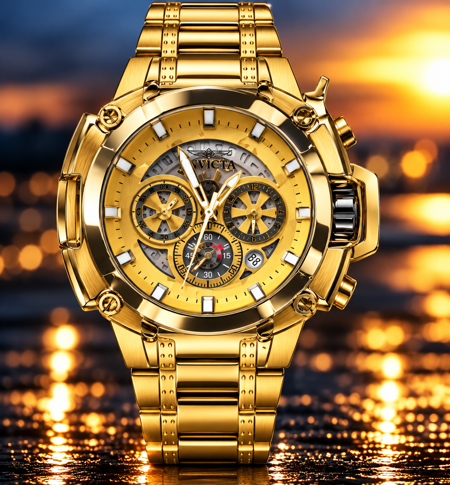 Invicta Reserve Venom Hybrid 16804 men's gold watch, 51mm