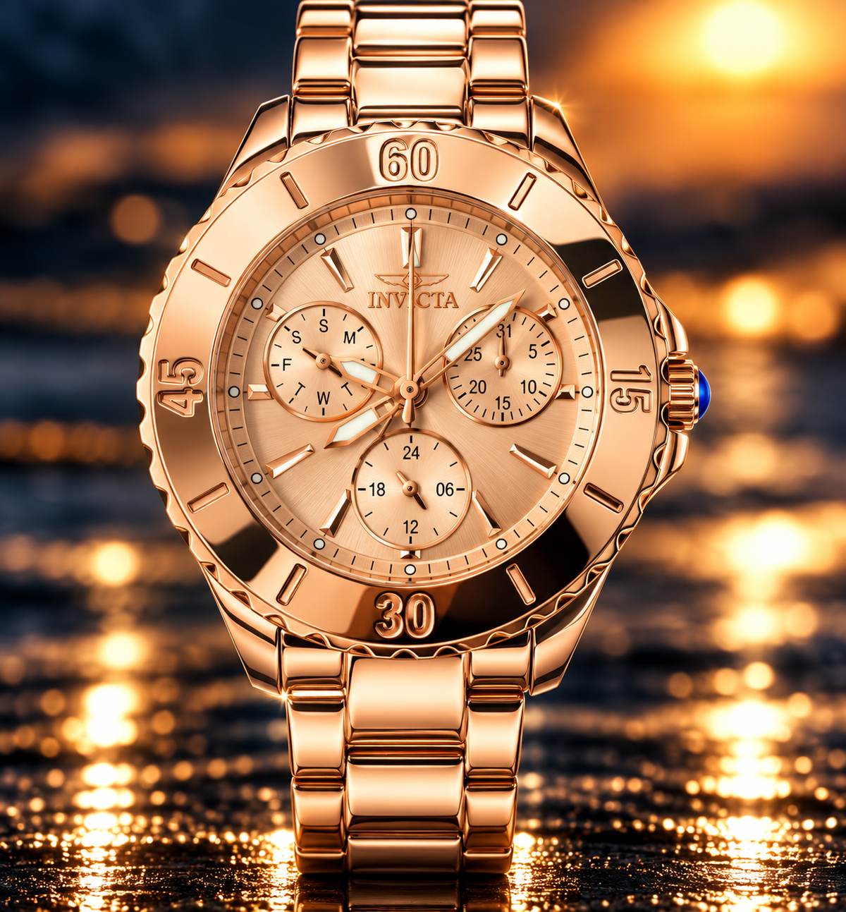 Invicta Angel 48403 women's rose gold watch, 38mm