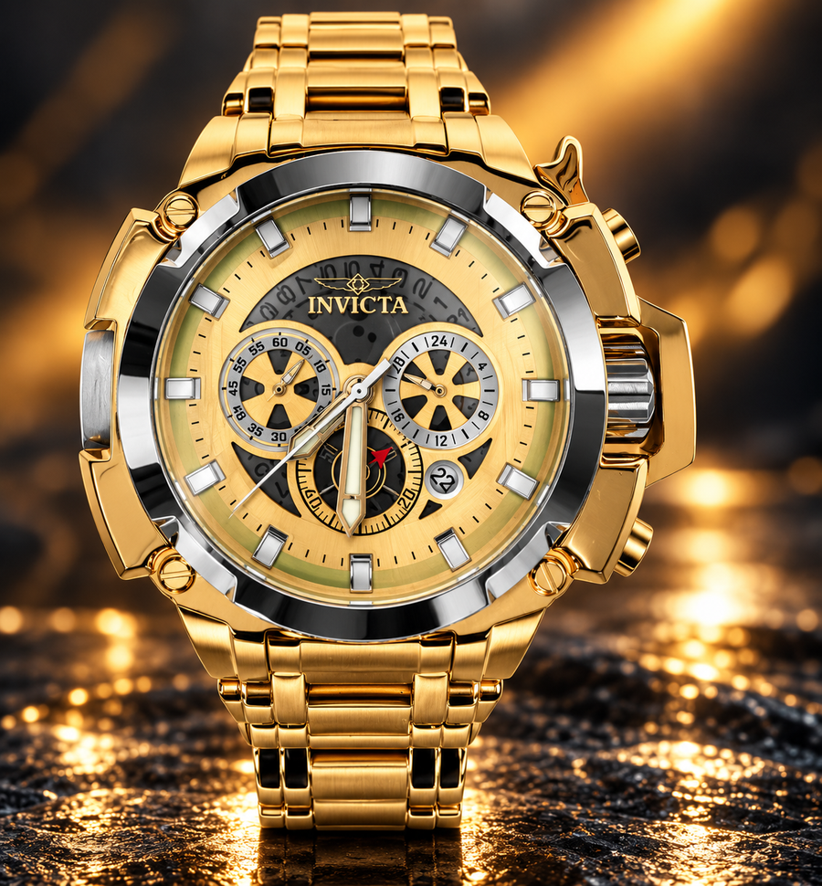 Invicta Coalition Forces Behemoth 49776 men's gold watch, 60mm