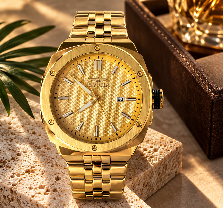 Invicta Sea Vulture Voran 50148 men's gold watch, 44mm