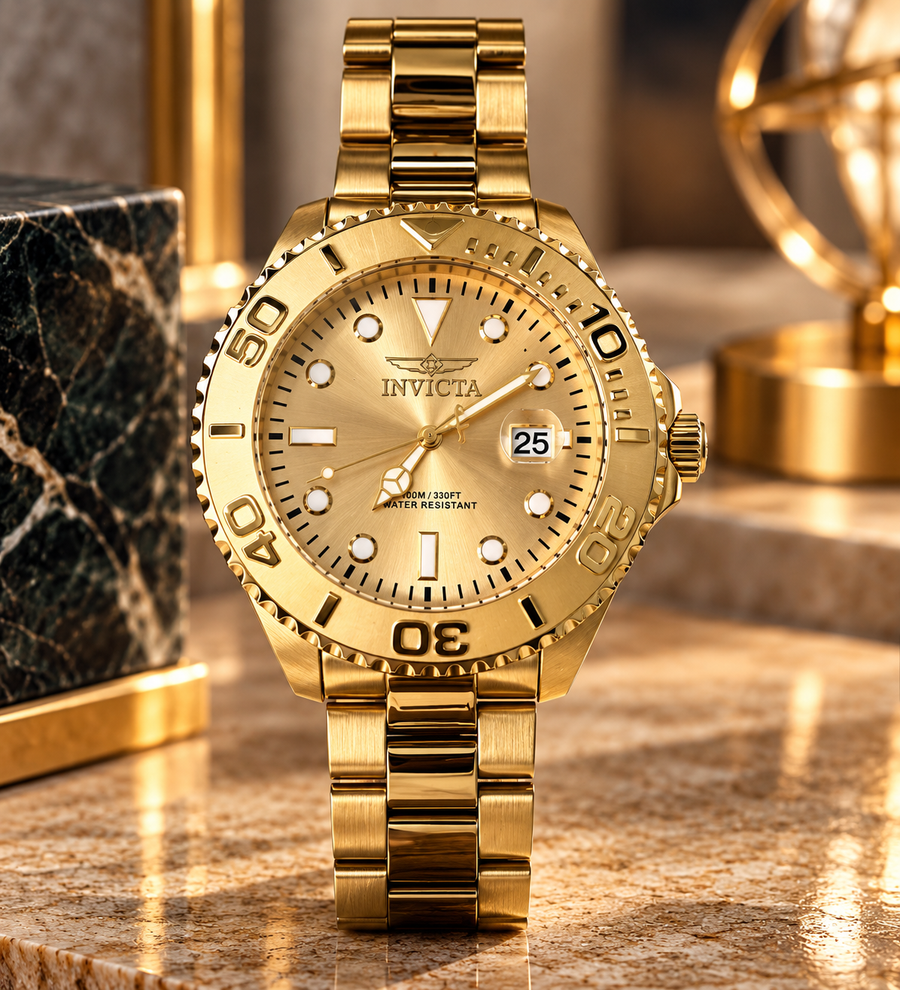 Invicta Pro Diver Aureus47 69521 men's gold watch, 47mm