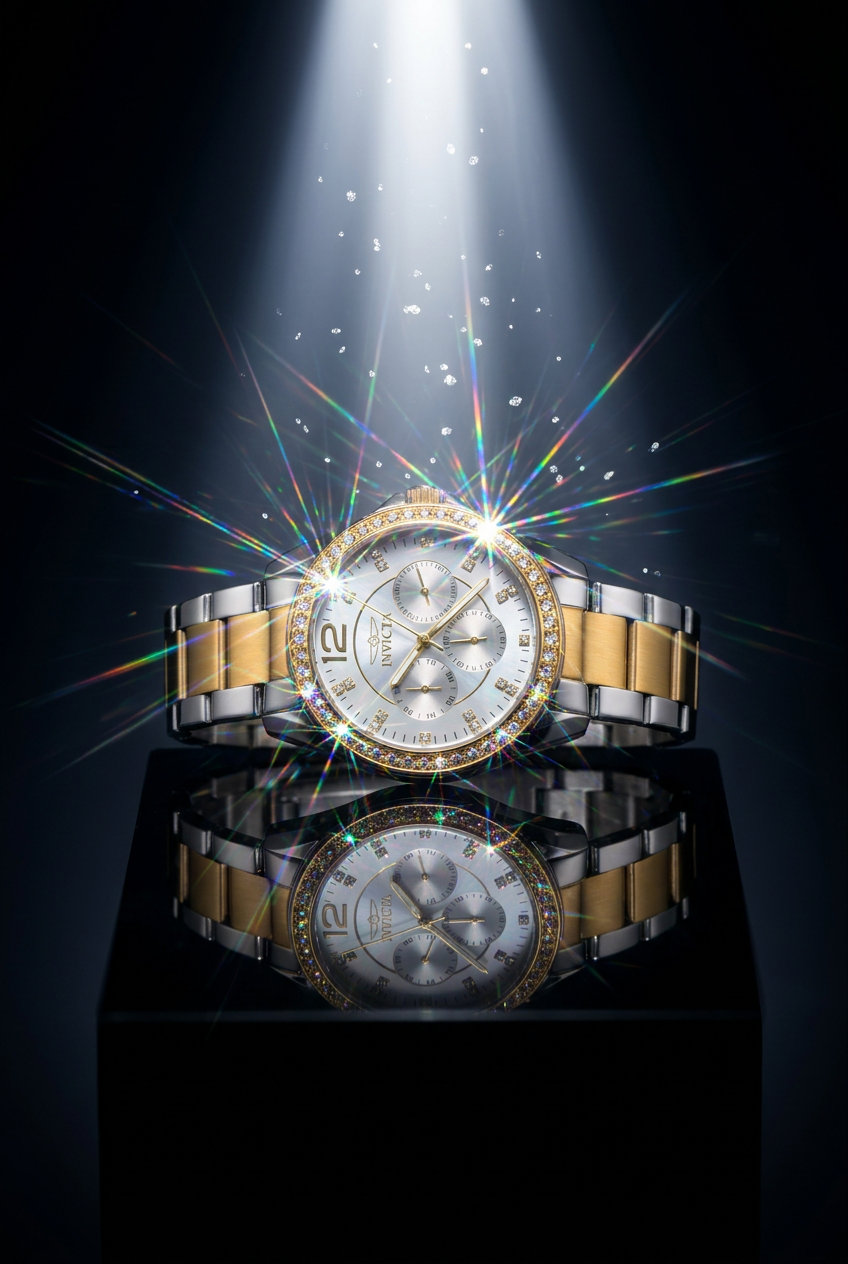 Invicta Angel Ephemera 50110 Unisex 38mm Crystal Diamond-Look Quartz Watch
