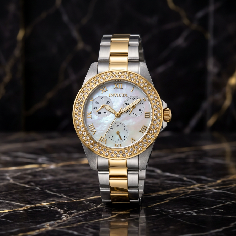 Invicta Angel Nacella 34mm – Mother of Pearl Two-Tone Quartz