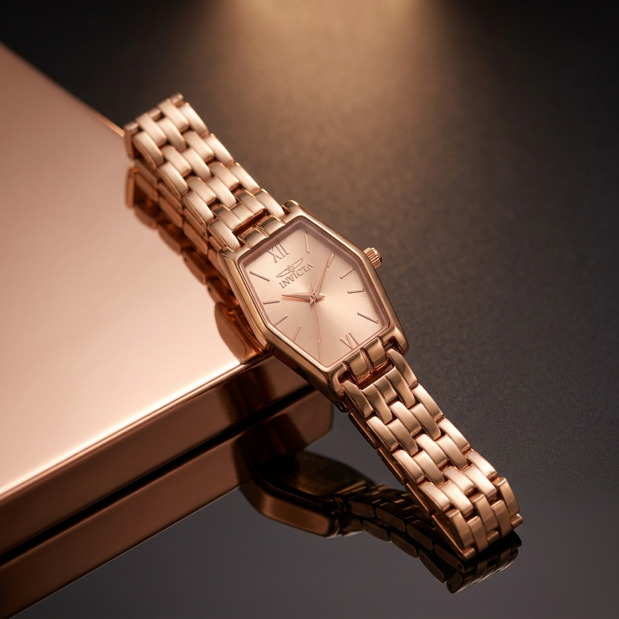 Invicta Angel Pixie 20mm – Rose Gold Tonneau Quartz