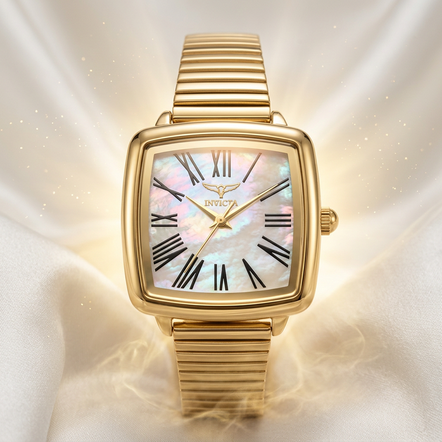 Invicta Celestial 28mm – Mother of Pearl Flame Fusion Quartz #69083