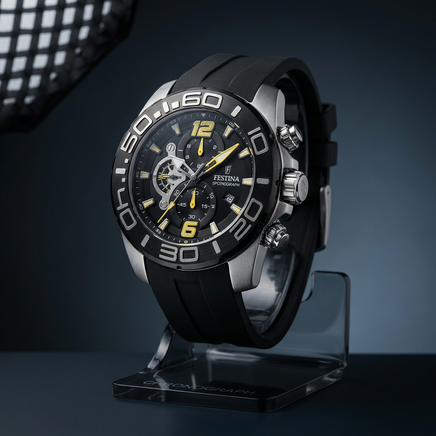 Invicta Pro Diver Dynestance 22809 50mm Black Chronograph Watch