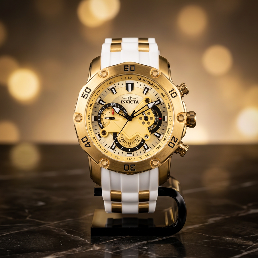 Invicta Pro Diver 23424 50mm Gold-Tone Chronograph Watch