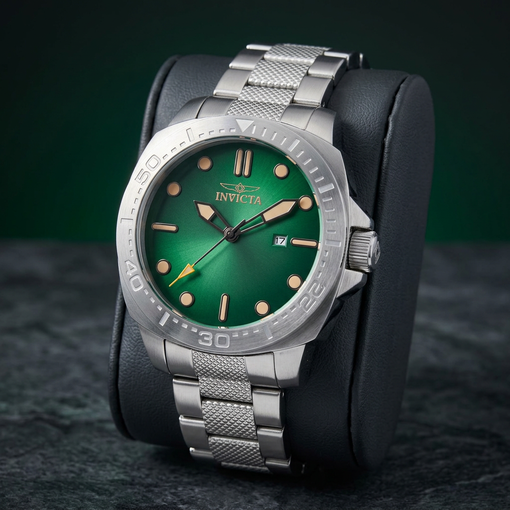 Invicta Speedway 49100 Men's Green Dial Stainless Steel Watch – 46mm