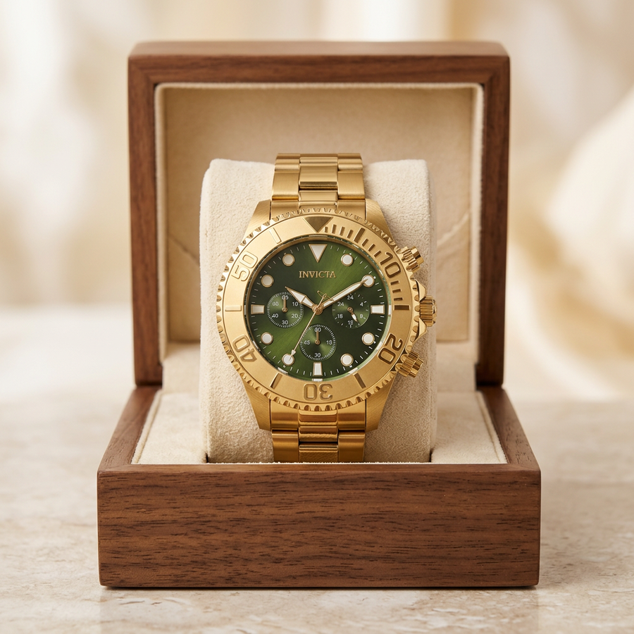 Invicta Grand Diver Stenoz 49215 Men's 47mm Gold-Tone Chronograph Watch