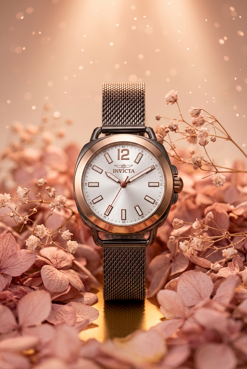 Invicta Women's Wildflower Aria 46340 32mm Brown Rose Gold Quartz Watch
