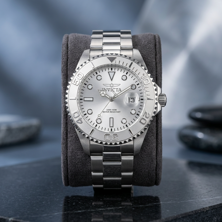 Invicta Pro Diver 24621 Men's 47mm Silver Dial Stainless Steel Quartz Watch