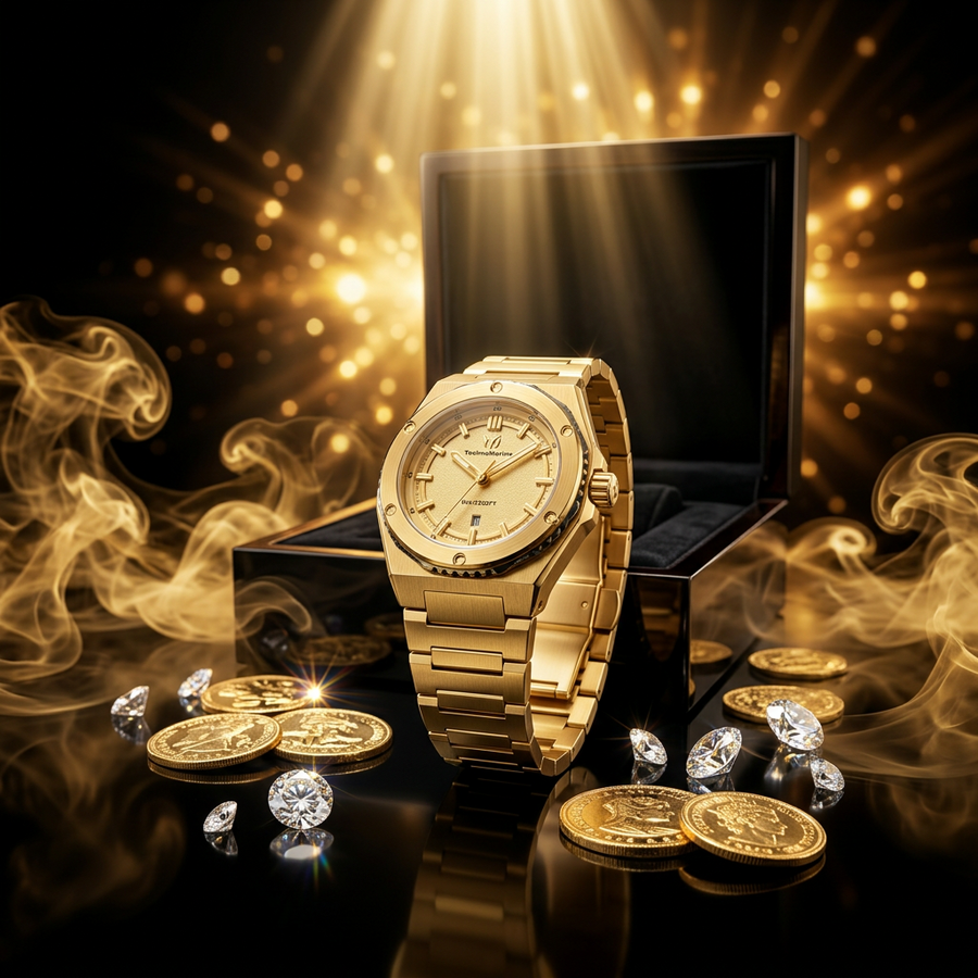 TechnoMarine Coral Legacy 36mm – Gold-Tone Quartz #416046
